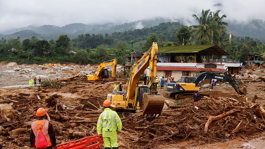 <div class="paragraphs"><p>File photo of rescue workers  in Wayanad district after the landslide.</p></div>