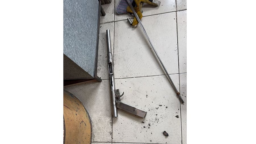 <div class="paragraphs"><p>Aftermath of the Ahmedabad parcel bomb.</p></div>