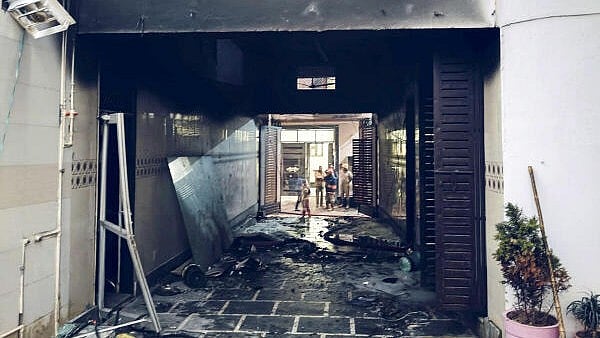 <div class="paragraphs"><p>Firefighting team at the spot after an explosion in a crackers factory at Burari, in New Delhi.</p></div>