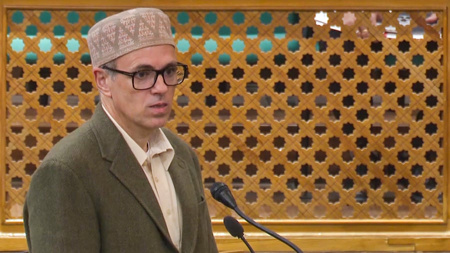 <div class="paragraphs"><p>J&K CM Omar Abdullah speaks in the Assembly, in Srinagar, Monday, Nov. 4, 2024. </p></div>