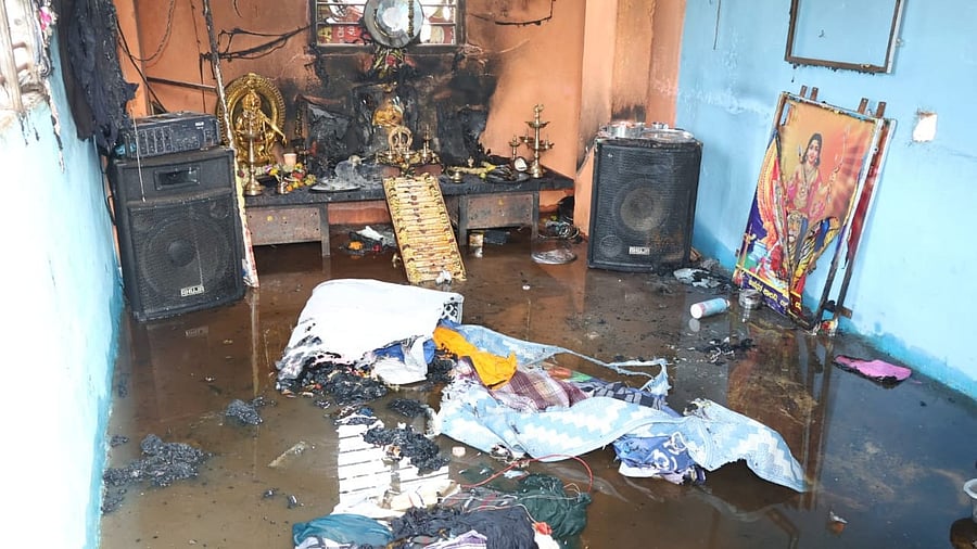 <div class="paragraphs"><p>Remains of damaged commodities after two LPG cylinders exploded.&nbsp;<br><br></p></div>