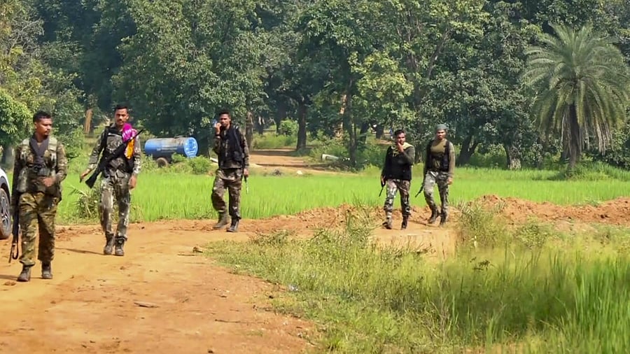 <div class="paragraphs"><p>Jawans after an encounter with Naxals in Dantewada in Chhattisgarh. (Representative image)</p></div>