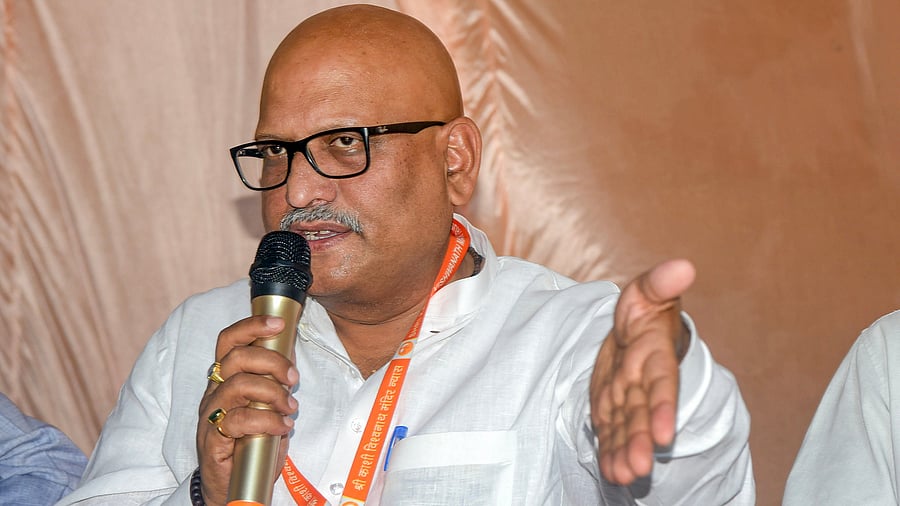 <div class="paragraphs"><p>Congress leader Ajay Rai addresses a press conference</p></div>