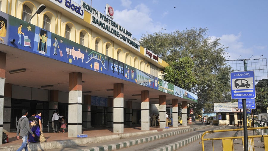 <div class="paragraphs"><p>Cantonment railway station in Bangalore. </p></div>