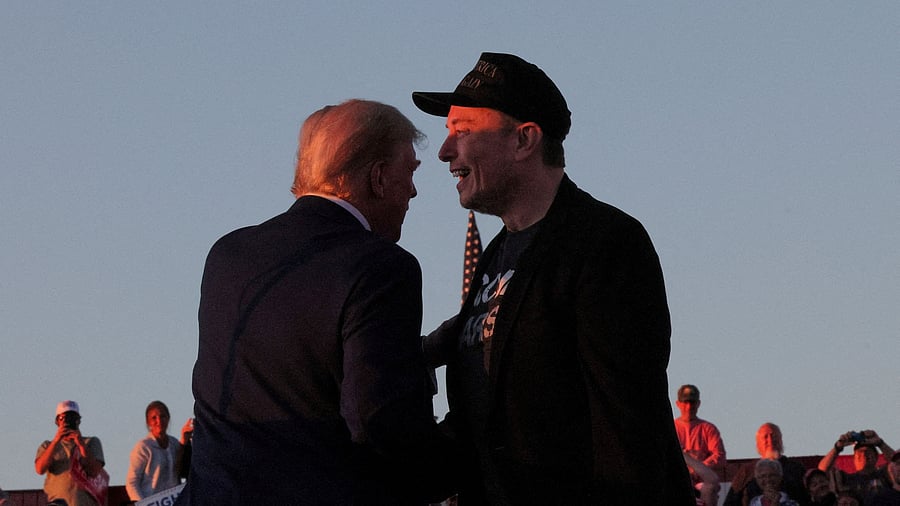 <div class="paragraphs"><p>Tesla CEO and X owner Elon Musk stands with US president-elect Donald Trump.</p></div>