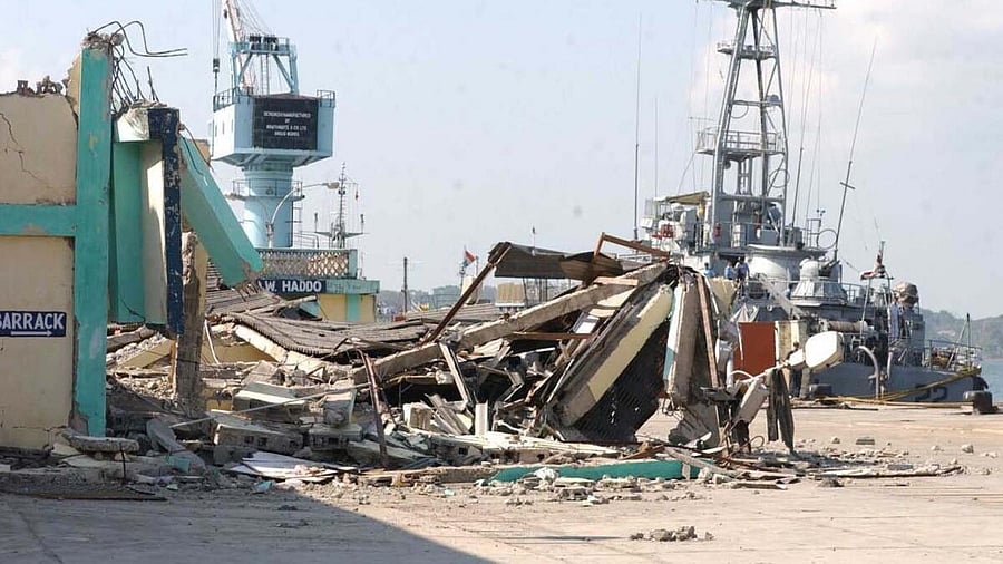 <div class="paragraphs"><p>In this file photo dated Dec. 31, 2004, Hadoos port in Andaman Island is a picture of wreckage and destruction after it was hit by tsunami.</p></div>