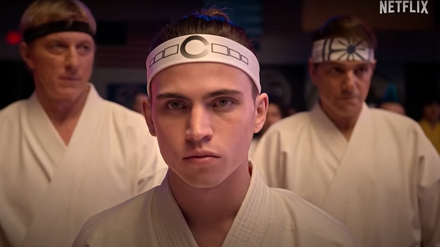<div class="paragraphs"><p>A scene from the 'Cobra Kai' trailer.</p></div>