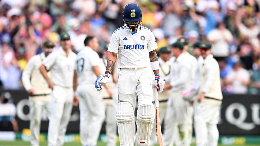 <div class="paragraphs"><p>Virat Kohli walks back dejected to the pavilion after losing his wicket.&nbsp;</p></div>