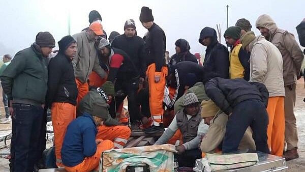 <div class="paragraphs"><p>NDRF and SDRF personnel during a rescue operation to save a 3-year-old girl who fell into a borewell in the Kotputli-Behror district, Rajasthan.&nbsp;</p></div>