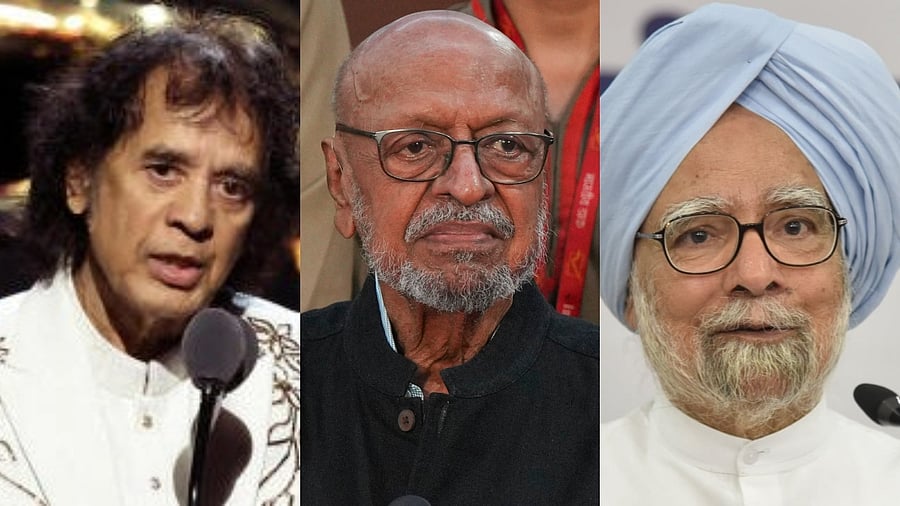 <div class="paragraphs"><p>From left:&nbsp;Zakir Hussain, Shyam Benegal to Manmohan Singh</p></div>