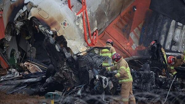 <div class="paragraphs"><p>Workers operate at the site of an aircraft that crashed after it went off the runway at Muan International Airport, in Muan, South Korea, December 30, 2024.</p></div>