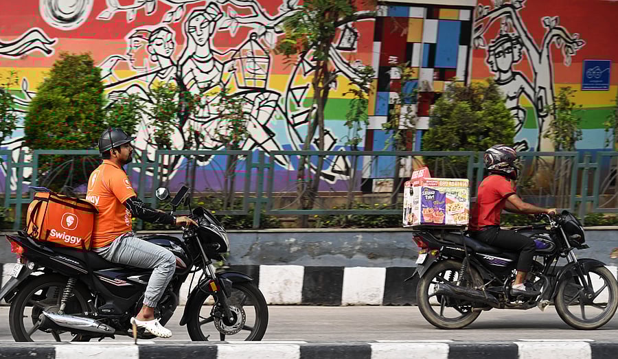 <div class="paragraphs"><p>Gig workers delivering food and household provisions focused on busy areas such as Koramangala and Indiranagar.&nbsp;</p></div>