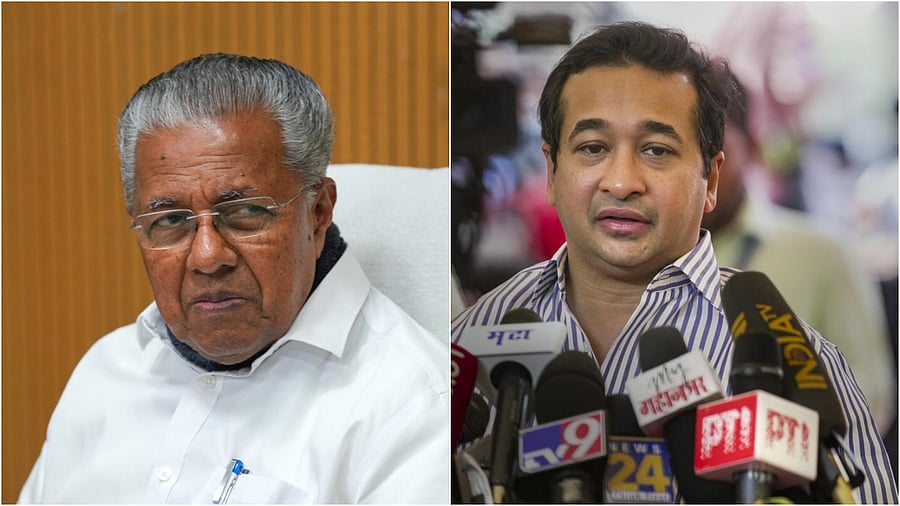 <div class="paragraphs"><p>Kerala Chief Minister Pinarayi Vijayan and Nitesh Rane.</p></div>