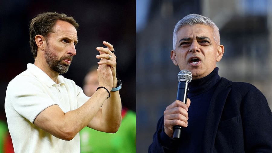 <div class="paragraphs"><p>Ex-England manager Gareth Southgate (L), London Mayor Sadiq Khan.</p></div>