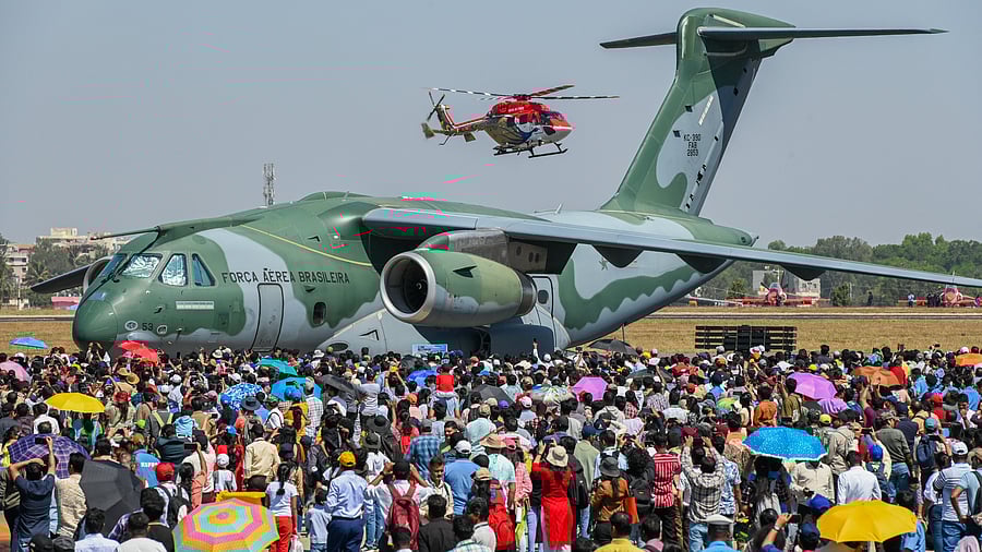 A file photo from the 2023 edition of Aero India. 