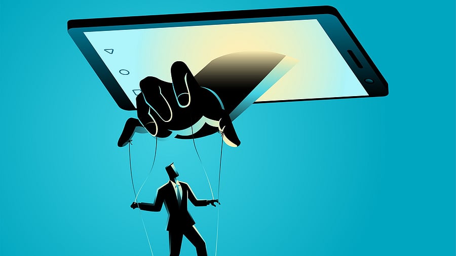 <div class="paragraphs"><p>Illustration depicting social media addiction.</p></div>