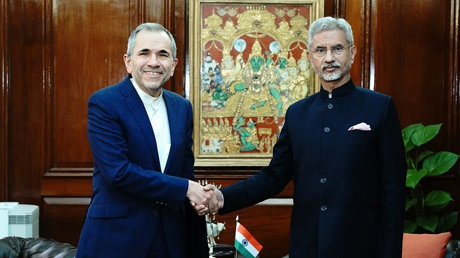 <div class="paragraphs"><p>S Jaishankar with Majid Takht Ravanchi.</p></div>
