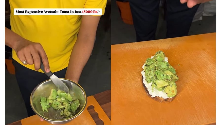 <div class="paragraphs"><p>A screengrab from the video showing the chef make an avocado toast.</p></div>