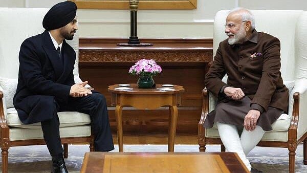 <div class="paragraphs"><p>Prime Minister Narendra Modi during a meeting with singer-actor Diljit Dosanjh.</p></div>