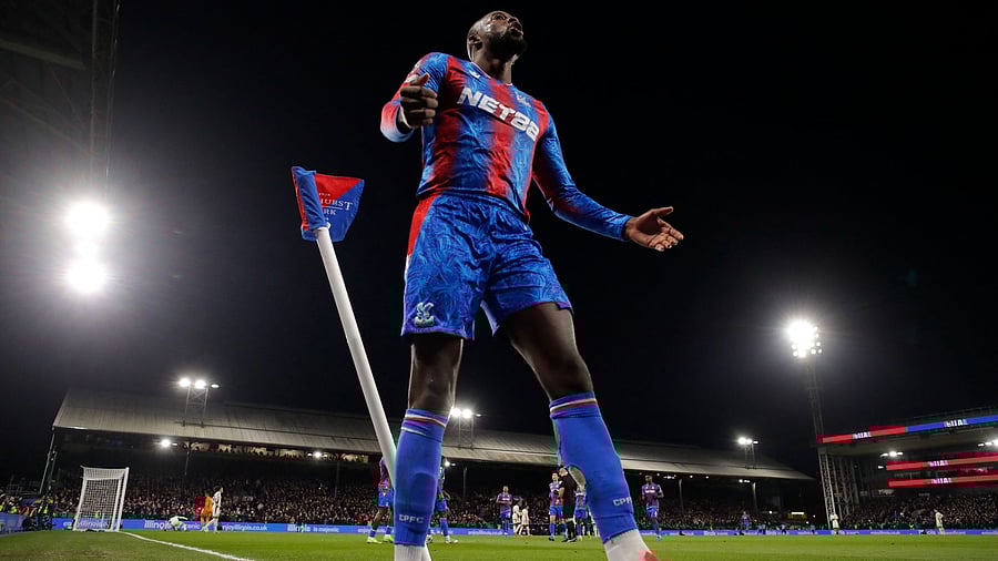 <div class="paragraphs"><p>Crystal Palace's Jean-Philippe Mateta celebrates scoring their goal.</p></div>