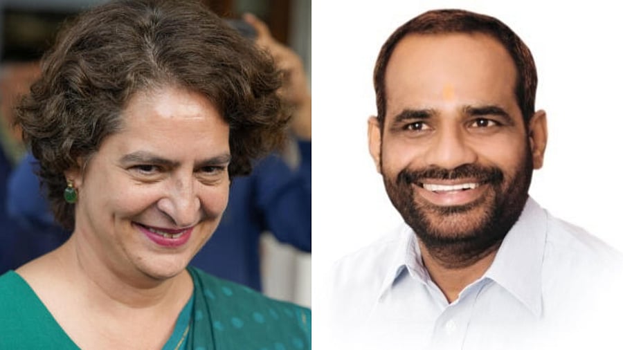 <div class="paragraphs"><p>Congress leader Priyanka Gandhi Vadra (L) and BJP's Ramesh Bidhuri.</p></div>