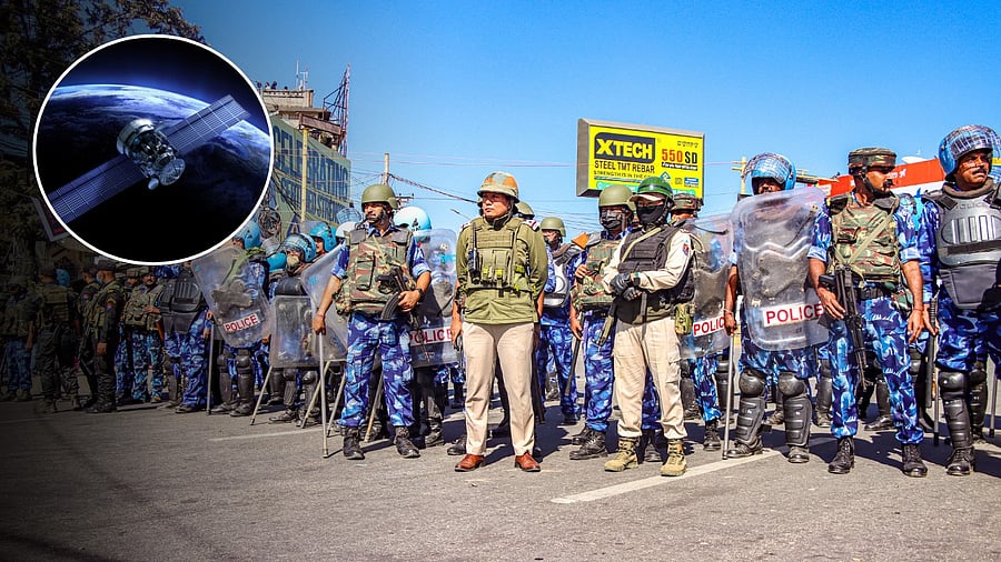 <div class="paragraphs"><p>Image showing security personnel in Manipur's Imphal, and a satellite. For representational purposes.</p></div>
