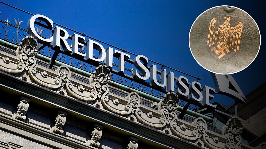 <div class="paragraphs"><p>Collage showing the Credit Suisse logo and a Nazi logo.</p></div>