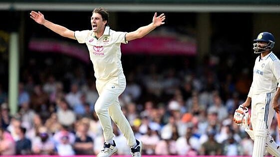 <div class="paragraphs"><p>Australia v India - Sydney Cricket Ground, Sydney, Australia - January 4, 2025 - Pat Cummins celebrates after taking the wicket of Rishabh Pant,</p></div>