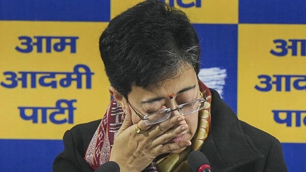 <div class="paragraphs"><p>Delhi Chief Minister Atishi reacts emotionally during a press conference, over BJP leader Ramesh Bidhuri's remarks against her, in New Delhi, Monday, Jan. 6, 2025.</p></div>