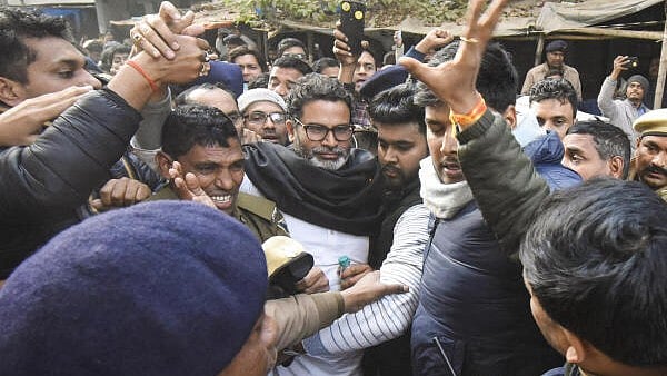 <div class="paragraphs"><p>Jan Suraaj Party Chief Prashant Kishor leaves a local court, in Patna. </p></div>