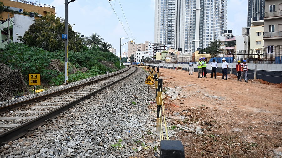 <div class="paragraphs"><p>A view of the suburban railway project work in Kanakanagar. </p></div>