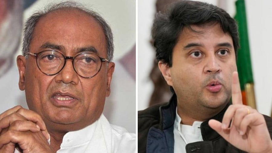 <div class="paragraphs"><p>Congress' Digvijaya Singh (L) and Union minister and BJP leader Jyotiraditya Scindia file photos. </p></div>