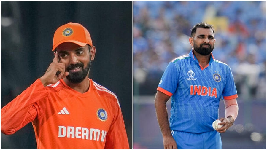 <div class="paragraphs"><p>K L Rahul (L); Mohammed Shami (R).</p></div>