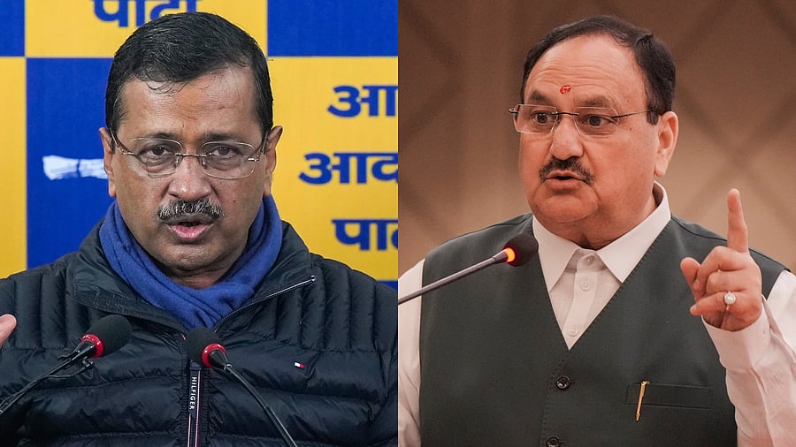 <div class="paragraphs"><p>AAP chief Kejriwal and BJP President J P Nadda.</p></div>