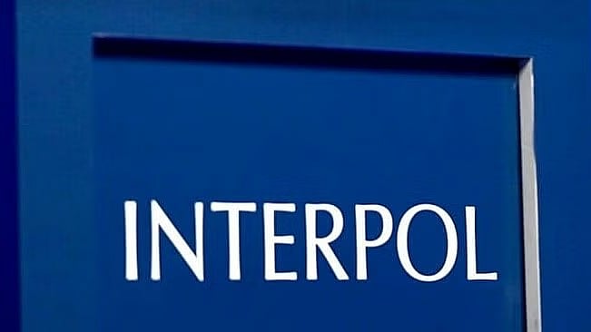 <div class="paragraphs"><p>The Interpol logo.</p></div>