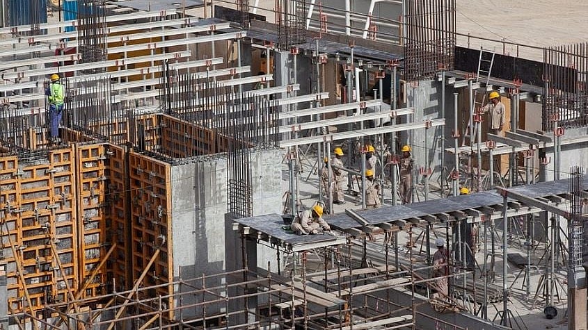 <div class="paragraphs"><p>Labourers working at construction site</p></div>