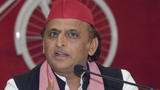 <div class="paragraphs"><p>Samajwadi Party President Akhilesh Yadav addresses a press conference at party office, in Lucknow, Sunday, Jan. 12, 2025.</p></div>