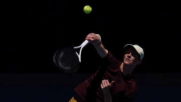 <div class="paragraphs"><p>Jannik Sinner during a practice session ahead of the Australian Open.</p></div>