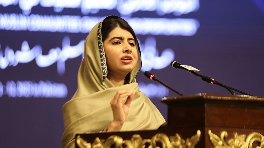 <div class="paragraphs"><p>Nobel laureate Malala Yousafzai speaks during the "Girls' Education in Muslim Communities: Challenges and Opportunities" summit in Islamabad, Pakistan January 12, 2025. </p></div>