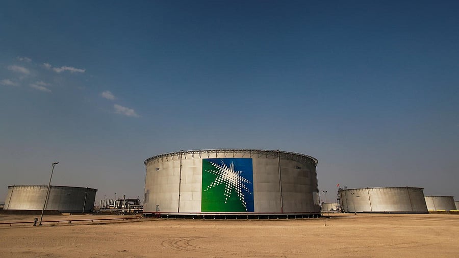 <div class="paragraphs"><p>Representative image of branded oil tanks at Saudi Aramco oil facility.</p></div>