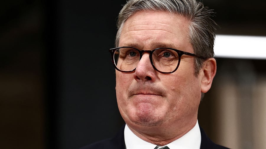 <div class="paragraphs"><p>Britain's Prime Minister Keir Starmer looks on while delivering a speech</p></div>
