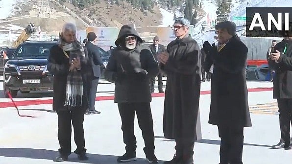 <div class="paragraphs"><p>Modi&nbsp;was joined by CM Omar Abdullah, L-G Manoj Sinha, and Union Minister Nitin Gadkari. </p></div>