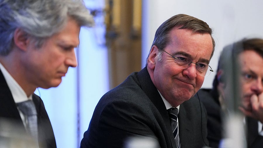 <div class="paragraphs"><p>Germany's Defence Minister Boris Pistorius attends a meeting with European defence ministers at the Representative Centre of the Ministry of National Defence, in Pruszkow, Poland</p></div>