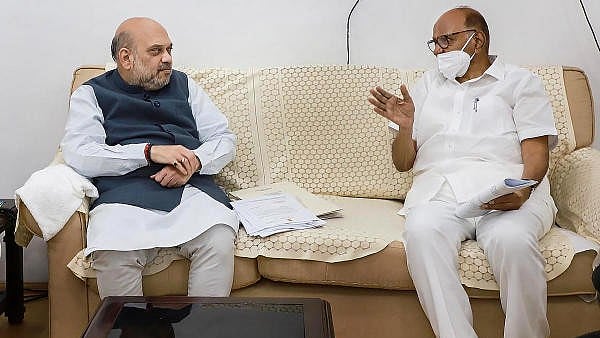 <div class="paragraphs"><p>NCP (SP) Chief Sharad Pawar in a meeting with Union Home Minister Amit Shah in New Delhi</p></div>