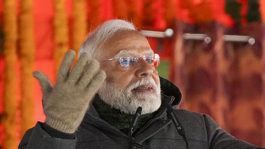 <div class="paragraphs"><p> Prime Minister Narendra Modi addresses a gathering during a public meeting, at Sonamarg, in Ganderbal district, J&amp;K, Monday, Jan. 13, 2025.</p></div>