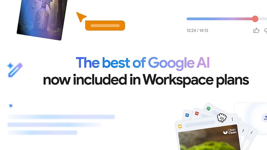 <div class="paragraphs"><p>Google to offer Gemini AI features with Workspace plans.</p></div>