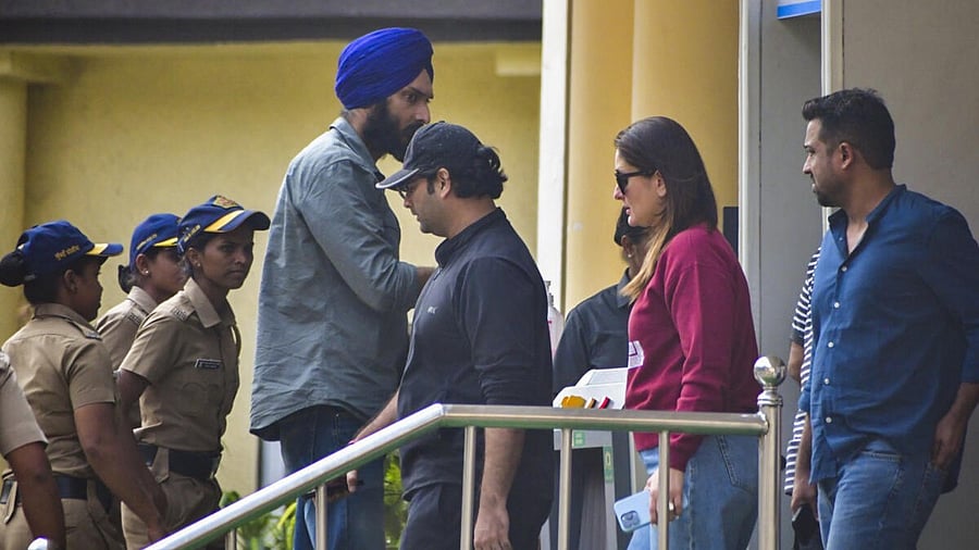 <div class="paragraphs"><p>Bollywood actor Kareena Kapoor at the Lilavati Hospital where actor Saif Ali Khan was admitted after he was injured in an attack by an intruder with a knife, in Mumbai</p></div>
