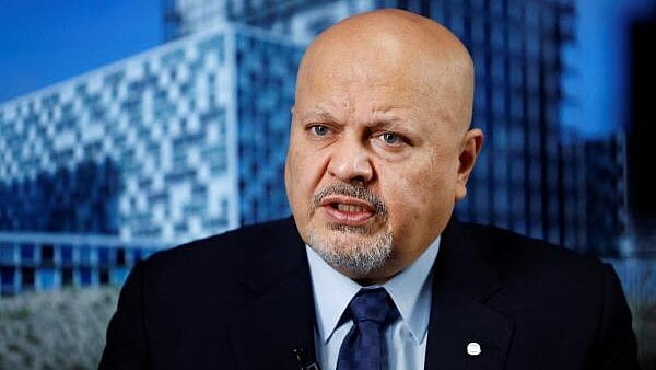 <div class="paragraphs"><p>International Criminal Court (ICC) Prosecutor Karim Khan talks during an interview with <em>Reuters</em> in The Hague, Netherlands.</p></div>