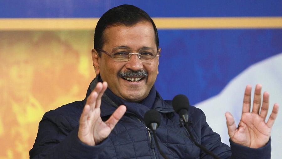 <div class="paragraphs"><p>AAP supremo&nbsp;Arvind Kejriwal gestures while addressing a press conference in New Delhi.&nbsp;</p></div>