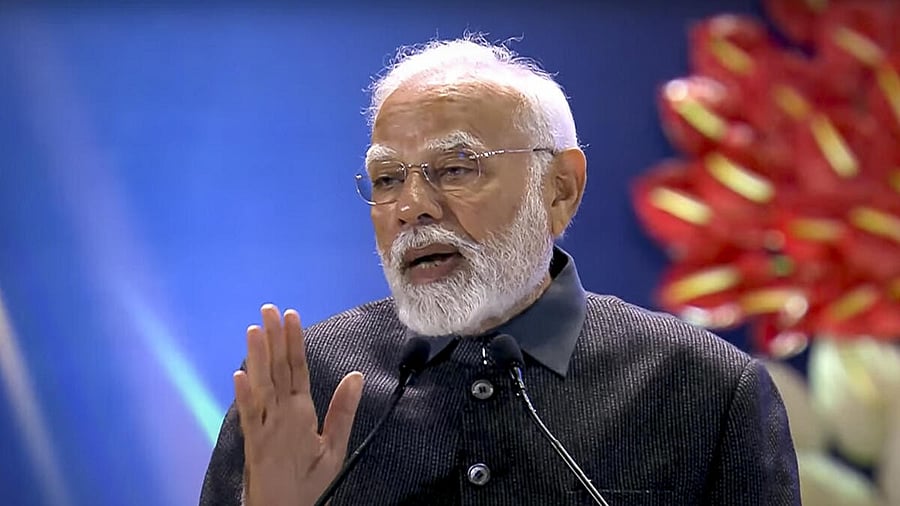 <div class="paragraphs"><p>In this screenshot from @NarendraModi via Youtube Prime Minister Narendra Modi addresses the Bharat Mobility Global Expo 2025 at Bharat Mandapam, in New Delhi, Friday, January 17, 2025.</p></div>